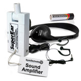 SuperEar Personal Sound Amplifier Model SE5000 (PSAP), 50dB Gain, Hand Held Pocket Size Audio Amplifier with Headphones, EarBuds