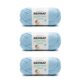 Bernat Softee Baby Cotton Dusk Sky Yarn - 3 Pack of 120g/4.25oz - Blend - 3 DK (Light) - 254 Yards - Knitting/Crochet