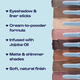 ALLEYOOP 11th Hour Cream Eye Shadow Sticks - Taupe Dollar (Matte) - Award-winning Eyeshadow Stick - Smudge-Proof and Crease Proo