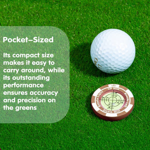 SlopeMaster ProGreen Reader - Golf Hat Clip Ball Marker with High Precision Green Reading Aid Golf Accessories for Men Women(Bro