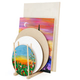 Falling in Art Small Wooden Art Storage Rack - Canvas Drying Stand for Artworks, Frames, Canvases, Drawing Boards, Prints, Panel