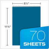 Tops Docket Quadrille Pad, Wire Bound, 8-1/2 X 11-3/4 Inches, Quad Rule (4 X 4), White Paper, Black Covers, 70 Sheets Per Pad (6
