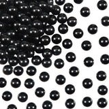 TOAOB 100pcs 8mm Black Agate Stone Beads Gemstone Round Loose Beads for DIY Crafts Bracelet Necklace Jewelry Making
