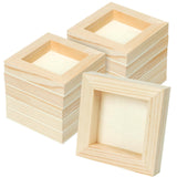 FSWCCK 10 Pack 4 x 4 inch Wood Panel Boards, Unfinished Wood Canvas Panels for Crafts, Painting Canvas, DIY Art Projects, Pourin