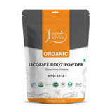 Just Jaivik 100% Organic Licorice Root Powder - 227 gm / 0.5 lb Mulethi | Glycyrrhiza Glabra/Yastimadu | May Enhance Gut, Respir
