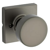 Kwikset Pismo Dummy Door Knob, Square Single Sided Handle for Closets, French Double Doors, and Pantry, Gunmetal Non-Turning Int