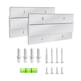French Cleat 4 inch 2 Pairs Mirror Hanger Kit 50 lb Z Hanging Heavy Picture Mirror Frame Wall Mounting Bracket Hardware Duty Cli