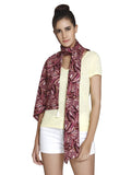 Shiloh WomenS Purple Liva Certified Rayon Printed Scarf/Stole