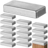 Yaocom 16 Pcs 2 x 4 Inches Galvanized Fence Post Caps for True 1-1/2 x 3-1/2 Steel Post Covers for Decks or Corridors Mailbox (S