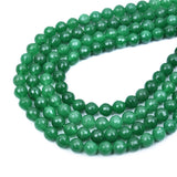 HAAMIIQII 8mm Dark Green Jade Faceted Round Stone Spacer Beads, Loose Gemstone Beads for Jewelry Making, DIY Bracelet, Necklace,