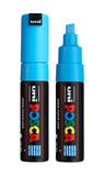 posca uni PC-8K Water-Based Paint Markers, Broad Tip (8mm), Light Blue, 2 Count
