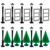 Door Street Lamp Bricks Accessories Toys City House Parts Garden Classic Road Light Building Block Creative DIY Construction