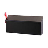 Black Wall-Mounted Mailbox - Security Wall Mailbox - Waterproof Iron Vertical Delivery Mail Box Outdoor