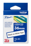 Brother Tape Black/White 36mm - 36TZ-261
