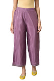 W Shantung Strechable Parallel Pants for Women | Shantung Parallel Pants for Women | Trousers for Women | W for Woman