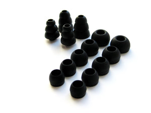 Black Replacement Set Comfort Ear tips Earbuds Eargels Compatible with Monster Powerbeats Earphones