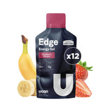 UCAN Edge Energy Gel Shots, Strawberry Banana (12, 2 Ounce Packets) for Running, Training, Workouts, Fitness, Cycling, Crossfit 