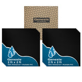 Genesis 2ft x 2ft Smooth Pro Black Ceiling Tiles Easy Dropin Installation Waterproof, Washable and FireRated HighGrade 