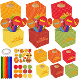 Cinrobiye 24 Set Fall Thankful Prayer Box Craft Kits DIY Religious Prayer Jar with Popsicle Stick Family Prayer Handmade Paper B
