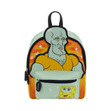 Concept One SpongeBob SquarePants Mini Backpack, Handsome Squidward Small Travel Bag Purse for Men and Women, Adjustable Shoulde