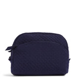 Vera Bradley Women's Microfiber Medium Cosmetic Makeup Organizer Bag, True Navy, One Size