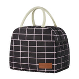 douyadady Lunch Bag Women/Men Lunch Box Women/Men (Black+Pink Blocks)