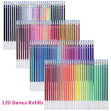 Gel Pens,Tanmit Gel Pens Set, 120 Colored Gel Pen plus 120 Refills for Adults Coloring Books, Drawing, Art Projects (No Duplicat