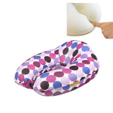 Orka Travel Memory Foam Spandex Digital Printed High Back U Neck Pillow Polka Dot