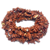 31 inches Chip Stone Loose Gemstones Beads Drilled Strand for Jewelry Making (Flame Jasper)