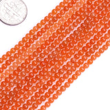 GEM-Inside Jade Orange Gemstone Loose Beads for Jewelry Making Genuine Natural Tiny Round Crystal Energy Power Stone 15 3mm