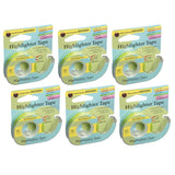 Lee Products LEE13975-6 Removable Highlighter Tape44; Yellow - 6 Roll