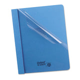 Oxford 55801 Clear Front Report Cover, 3 Fasteners, Letter, 1/2Inch Capacity, Blue, 25/Box