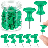 Outus 60 Pcs Giant Push Pins Jumbo Tacks 1 Inch Plastic Head for Cork Board Map Posters Decorations Gifts Under 10 Dollars (Gree
