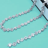 Yhsheen 1 Yard Bling Delicate Rhinestone Trim Crystal Rhinestone Chain Applique for DIY Decoration & Bridal Costume Embellishmen