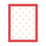 Barker Creek Designer Computer Paper, Red And White Dots, 8.5 x 11, Decorative Printer Paper, Stationery, 50 Sheets per Pk