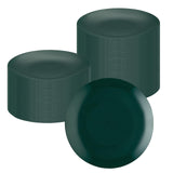 Restaurantware Moderna 9 Inch Premium Disposable Plates 40 Round Plastic Plates For Parties - Durable Heavy-duty Forest Green Pl