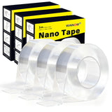 WINNOW 3 Pack Double Sided Tape for Walls - Professional Pack for Workshops, Office & Small Business,Mounting Tape for Christmas