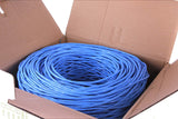 FiveStarCable Cat5e 1000 Ft. Cable 24AWG 4 Twisted Pair UTP Unshielded Network Ethernet Router LAN Bulk Cable Pull Box - Blue Co