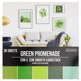 ColorBok 73477B Smooth Cardstock Paper Pad Green Promenade, 12 x 12