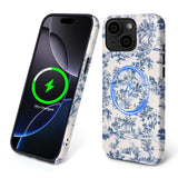 Flivro Magnetic Case for iPhone 14 iPhone 13, Compatible with Magsafe,PC Hard Shell & Silicone Inner Bumper, Anti-Scratch Full-B