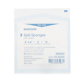 McKesson Split Sponges, 6-Ply Sterile, I.V. and Tracheostomy Dressings, Polyester/Rayon Blend, 4 in x 4 in, 2 per Pack, 300 Pack