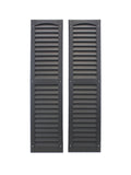 Shed Windows and More, Louvered Shed Shutter or Playhouse Shutter Black 9 X 36 Sold by The Pair