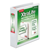 Cardinal XtraLife Nonstick ClearVue Locking SlantD Ring View Binder 11/2/White
