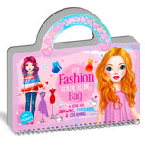 BRIJBASI Princess Colouring Activity Bag | 64 Colouring Pages and 2 Sticker Sheets | NonTearable Cover | Art and Craft Book for