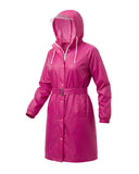Destinio Raincoat For Women Waterproof | Long Hooded Polyester Raincoat With Pvc Lining | High Neck Double Layer SeamSealed Rai