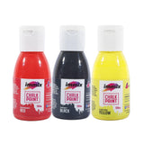 Immix Chalk Paint Set, Raspberry Red ;Smokey Black ;Curcumin Yellow Chalky Finish 100 Ml Each