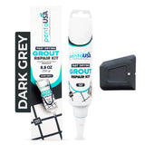 PentaUSA Tile Grout Repair Kit - Dark Grey Filler, Triple Protection, Fast Drying Formula Restores and Renews Lines With Float (