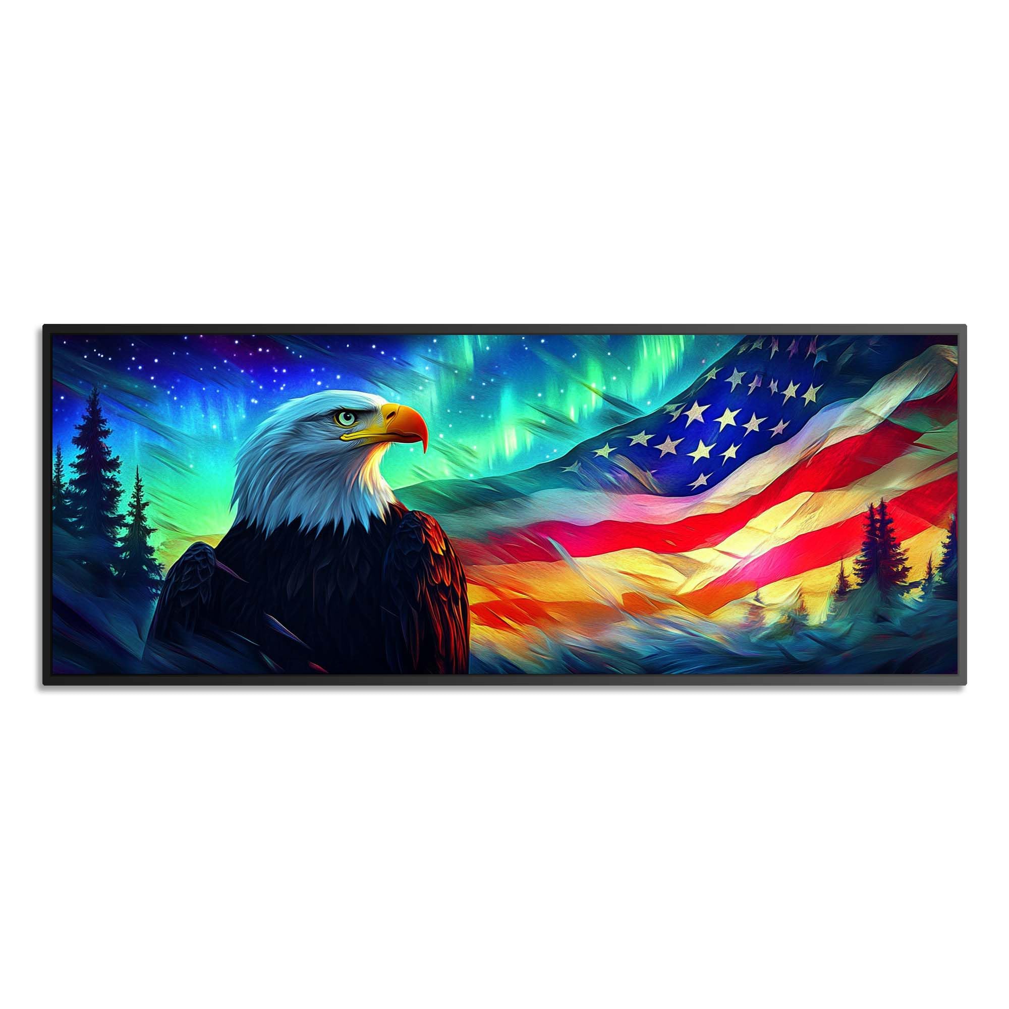 Wergund 5D DIY Large Diamond Art Kits for Adults Flag, Large Size Diamond Art Eagle, Full Drill Crystal Rhinestone Embroidery Cr