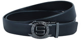 Zacharias MenS Faux Leather Auto Lock Belt S Buckle (Black Buckle)