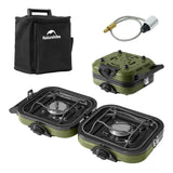Naturehike 2 Burner Folding Camping Stove, Portable Propane Gas Stove with Carry Bag, 16000 BTU High-Performance Camp Stove with
